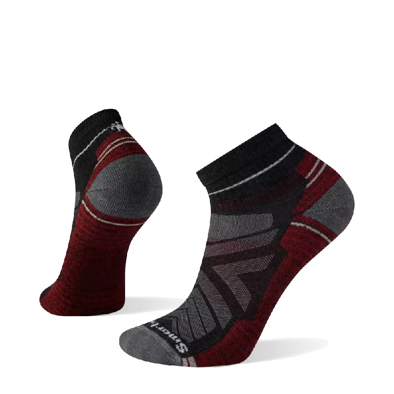 Minimalist gray crew socks for everyday-Smartwool Men's Hike Light Cushion Ankle Socks in Charcoal