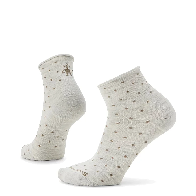 Custom knit socks for special occasion-Smartwool Women's Everyday Classic Dot Zero Cushion Ankle Socks in Ash