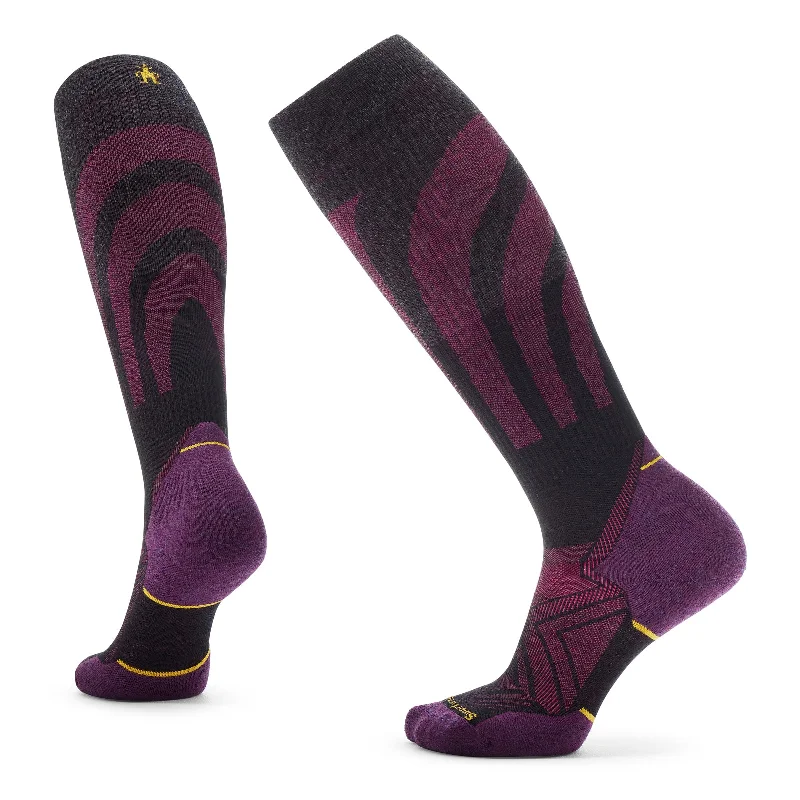 Luxury alpaca ankle socks for softness-Smartwool Womens Run Compression Targeted Cushion Over-The-Calf Socks