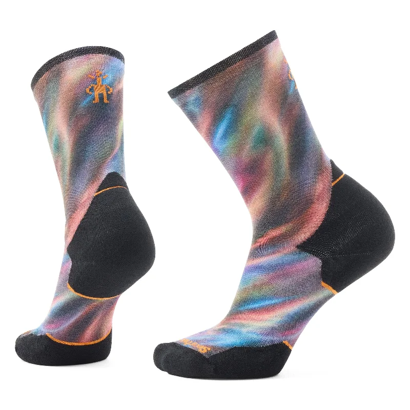 Funny socks for quirky style-Smartwool Womens Trail Run Targeted Cushion Water Shimmer Print Crew Socks