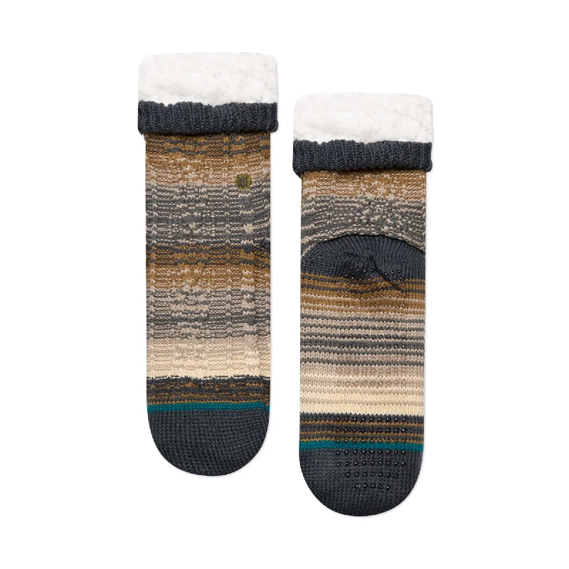 Minimalist black crew socks for versatility-SMOKEY MOUNTAIN SLIPPER SOCK