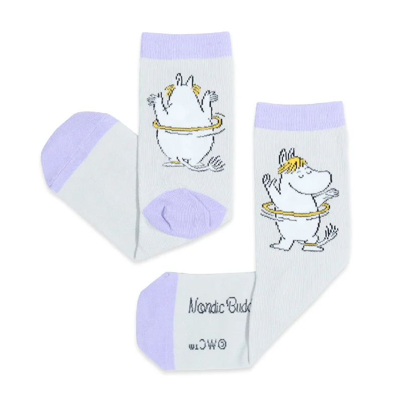 Long sports crew socks for athletes-Snorkmaiden Dancing Women's Socks - Grey