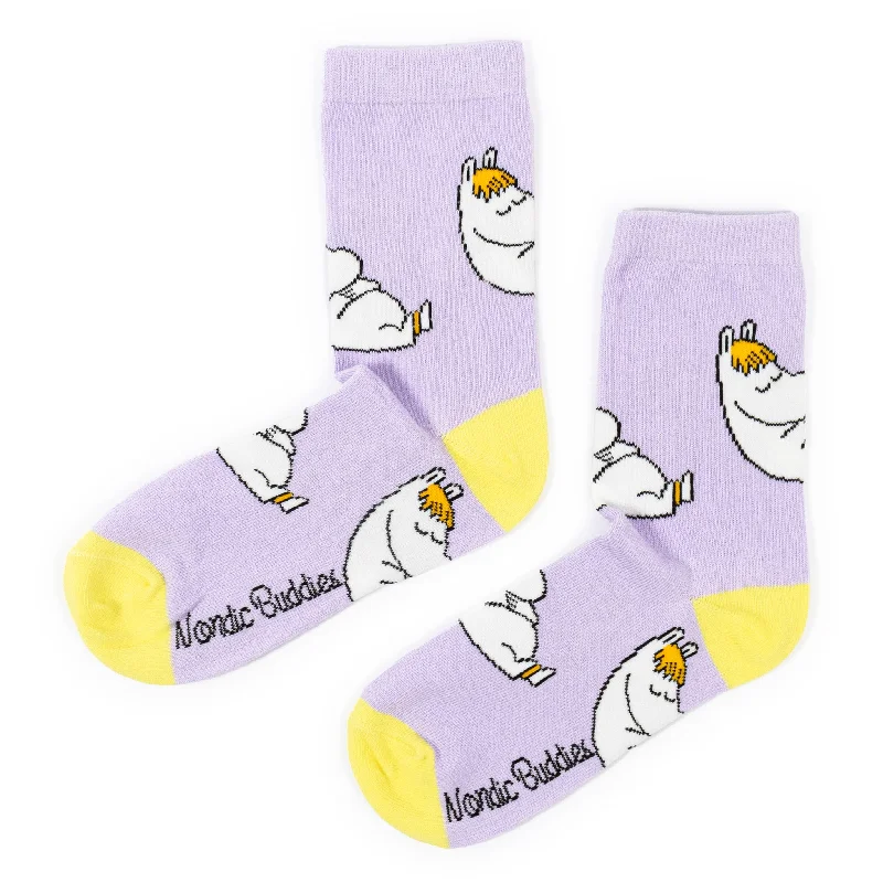 Breathable athletic crew socks for workouts-Snorkmaiden Dreaming Women's Socks - Lilac