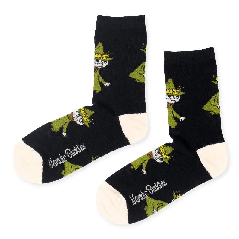 Anti-slip ankle socks for pilates-Snufkin Adventure Women's Socks - Black