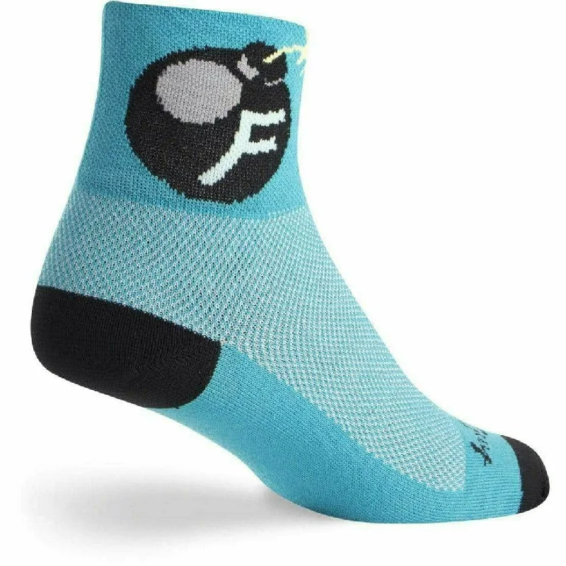 Minimalist black ankle socks for versatility-SockGuy F Bomb Classic 3 Inch Crew Socks