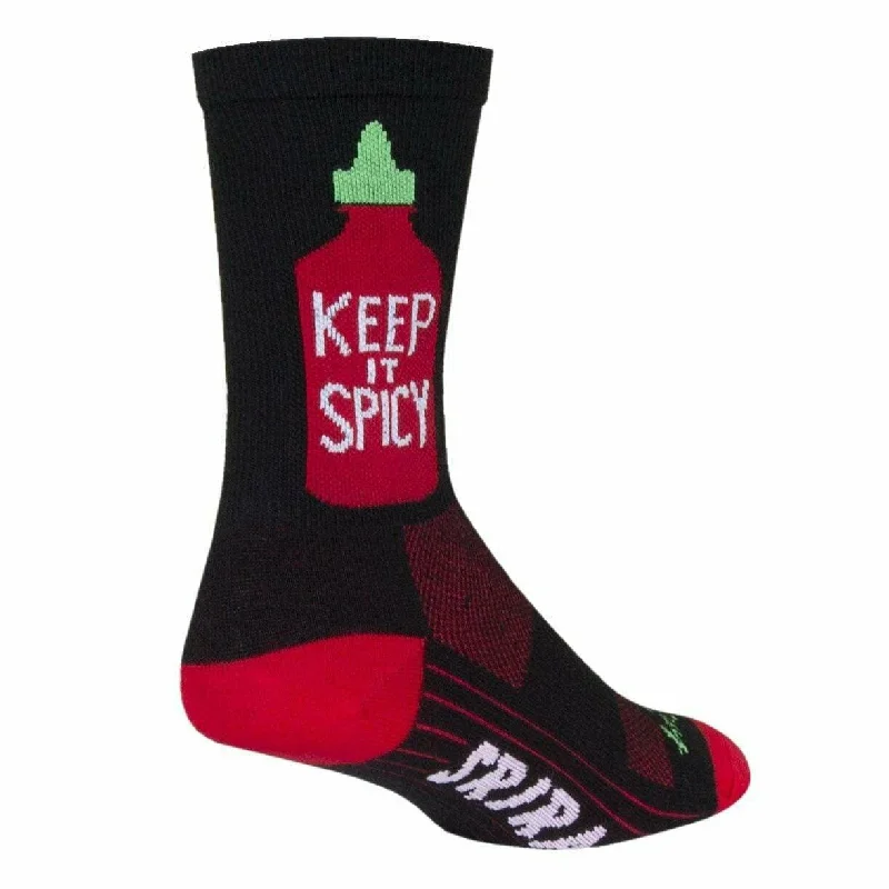 Colorful socks for bold fashion-SockGuy Keep It Spicy Performance Crew Socks