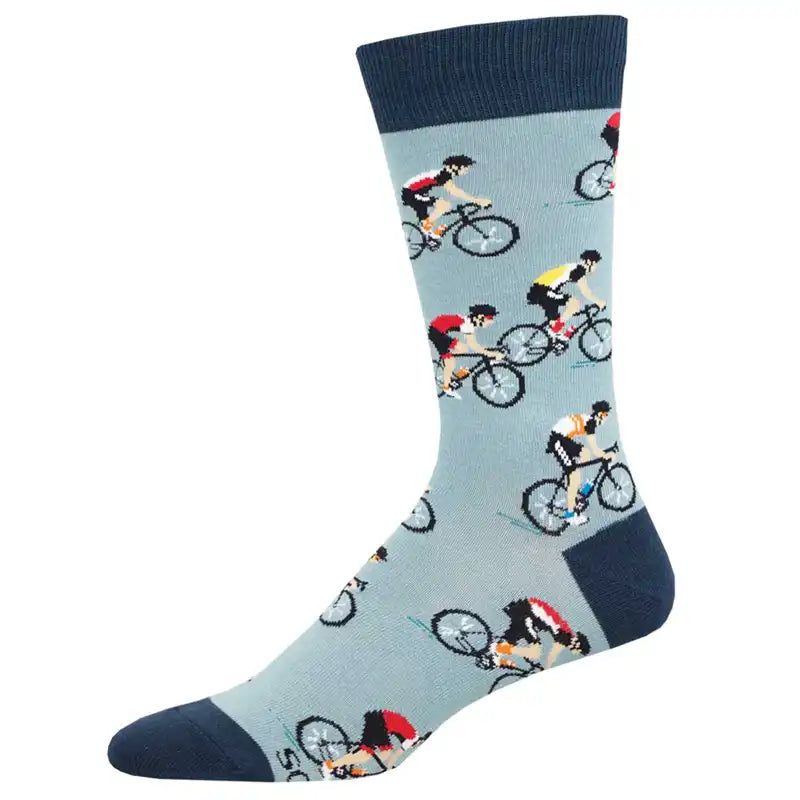 Thick socks for cold feet-'Cycling' Men's Printed Socks