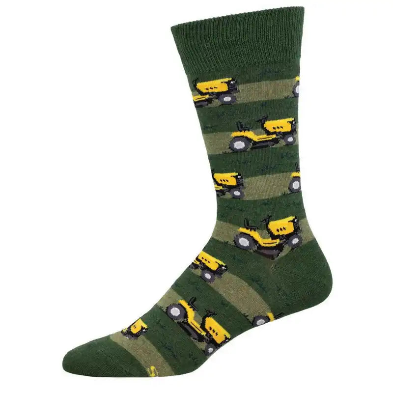 Large knee-high socks for fashion-'Lawn Mower' Men's Printed Socks