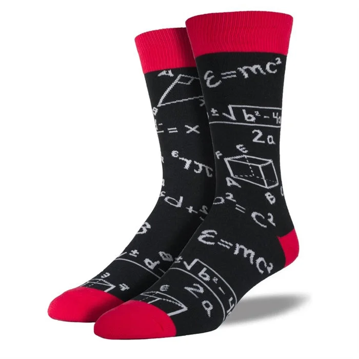 Small ankle socks for toddlers-Math Men's printed socks