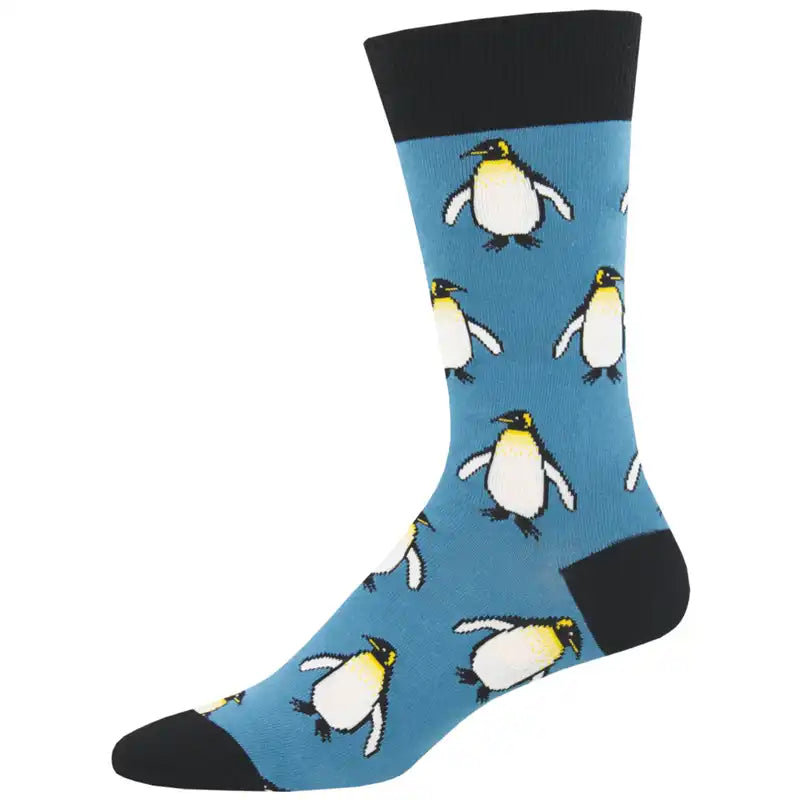 Non-slip crew socks for kids-'The Coolest Emperor' Men's printed socks