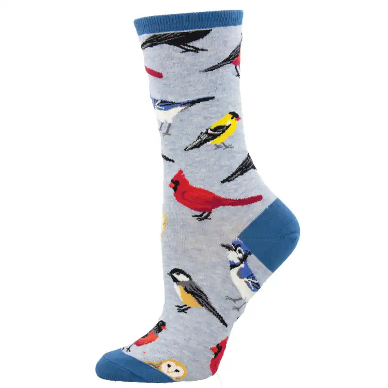 Bright socks for statement style-'Bird is the word' Women's printed socks