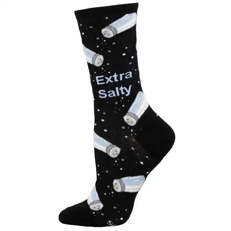 Custom embroidered socks for gift-'Extra Salty' Women's printed socks