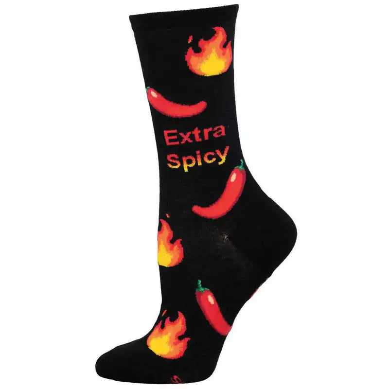 Thick outdoor socks for camping-'Extra Spicy' Women's printed socks