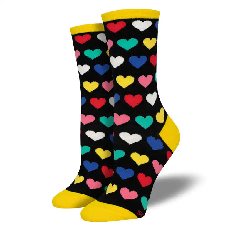 Small striped socks for children-'Heart to Heart' Women's printed socks