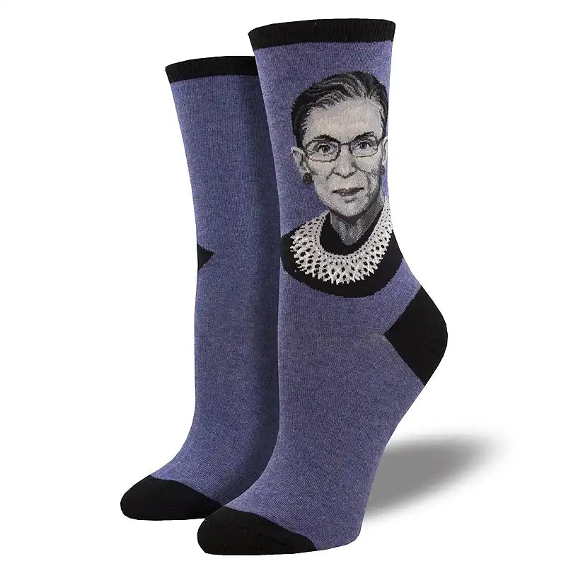 Large cotton socks for daily wear-'Ruth Bader Ginsburg' Women's Printed Socks