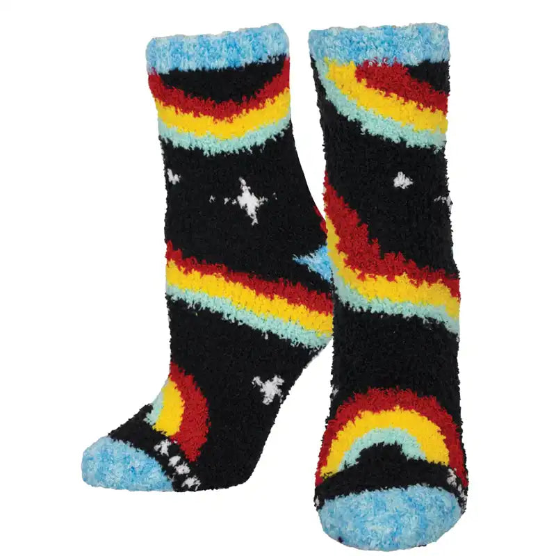 Lightweight running socks for speed-'Rainbow' Printed Plush Women's Socks