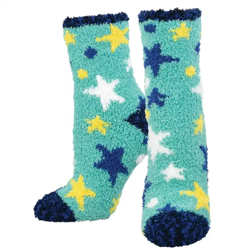 Anti-slip socks for elderly-'Superstar' Printed Plush Women's Socks