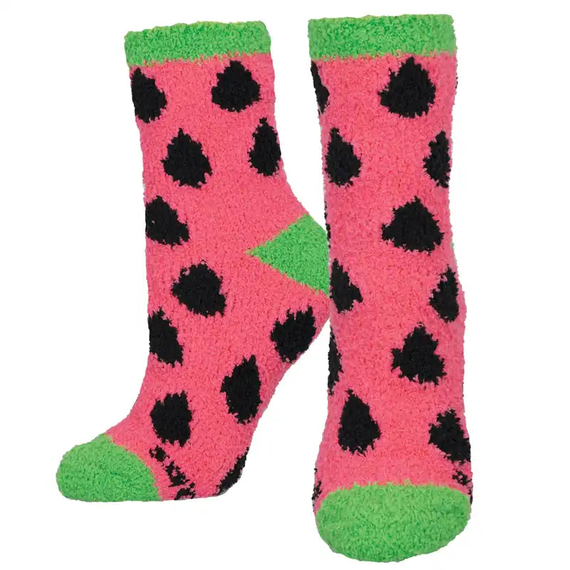 Thick socks for cold feet-'Watermelon' Printed Plush Women's Socks