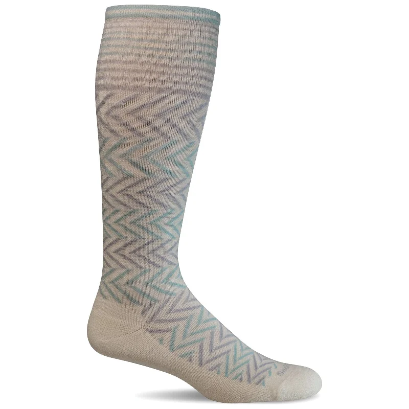 Vintage floral crew socks for charm-Sockwell Womens Chevron Moderate Compression Socks