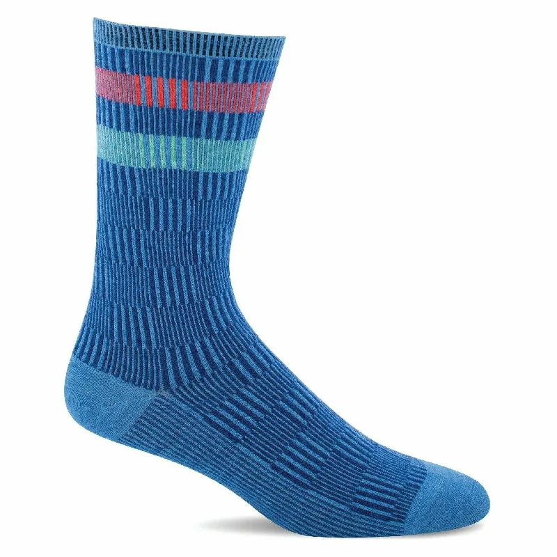 Long hiking socks for durability-Sockwell Mens Digi Vision Essential Comfort Crew Socks