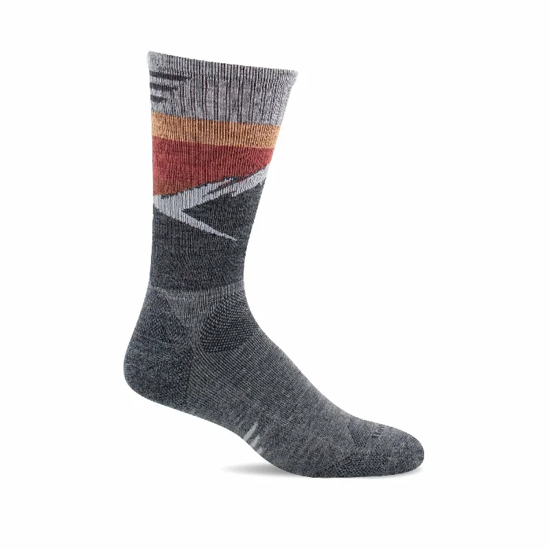 Anti-slip grip socks for exercise-Sockwell Mens Modern Mountain Moderate Compression Crew Socks