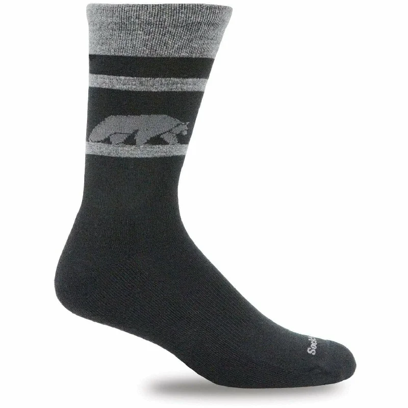 Custom logo socks for branding-Sockwell Mens Ursa Essential Comfort Crew Socks