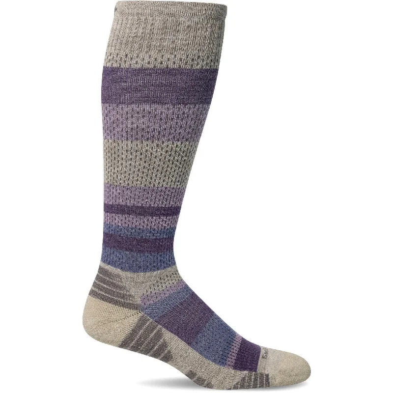 Rustic plaid crew socks for cozy-Sockwell Womens Journey Knee High Moderate Compression Socks