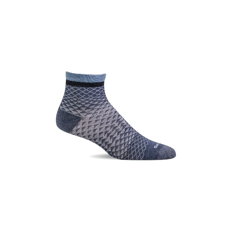 Grip ankle socks for pilates-Sockwell Womens Plantar Ease Firm Compression Micro Socks