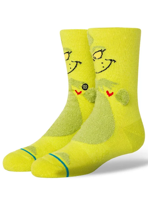 Contemporary ankle socks for trend-Stance Junior Christmas 3D Grinch Socks