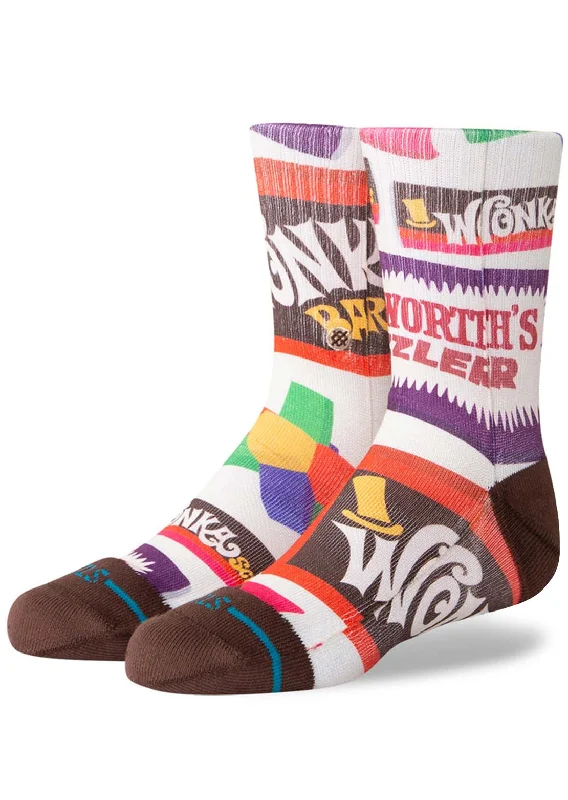 Thick hiking crew socks for trails-Stance Junior Ftpa Wonka Bars Socks