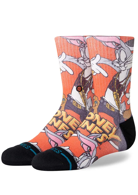 Funny ankle socks for quirky gift-Stance Junior Looney Crew Socks