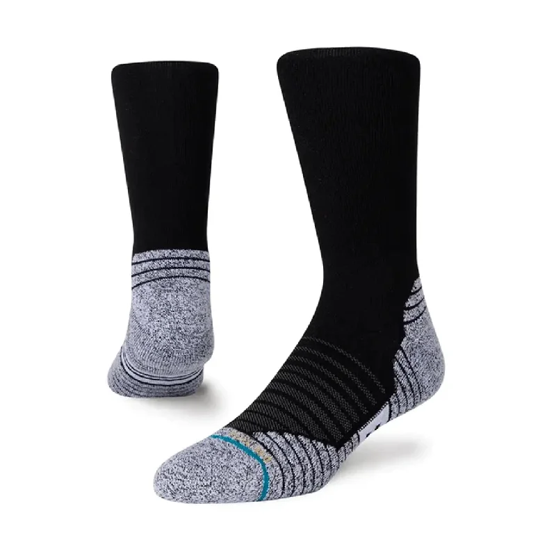 Long sports socks for athletes-Stance Versa Crew Sock - Black