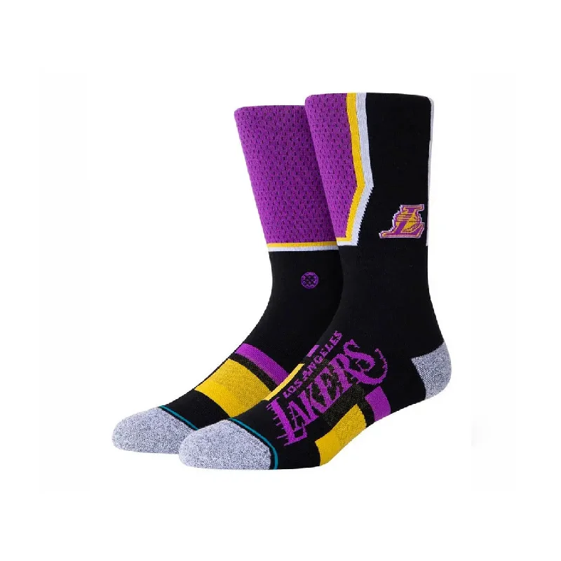 Rustic wool crew socks for earthy-Stance Shortcut 2 Sock - L.A Lakers