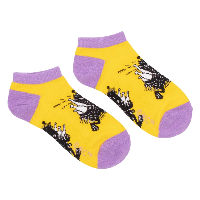 Luxury alpaca crew socks for comfort-Stinky`s Getaway Women's Ankle Socks - Yellow