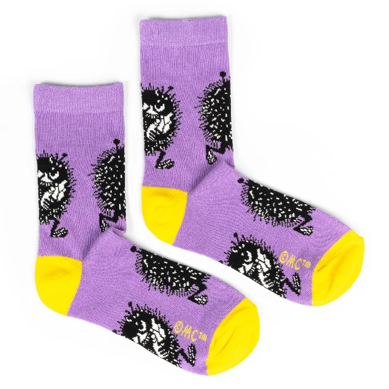 Fluffy socks for bedtime-Stinky`s Getaway Women's Socks - Purple