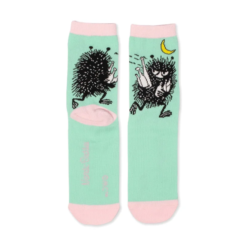 Custom printed crew socks for teams-Stinky's Butt Women's Socks - Turquoise