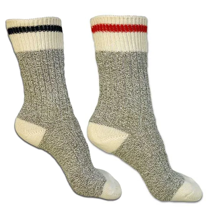 Thick hiking ankle socks for camping-Stone Peak Cotton Camp Sock 2 pack - Youth