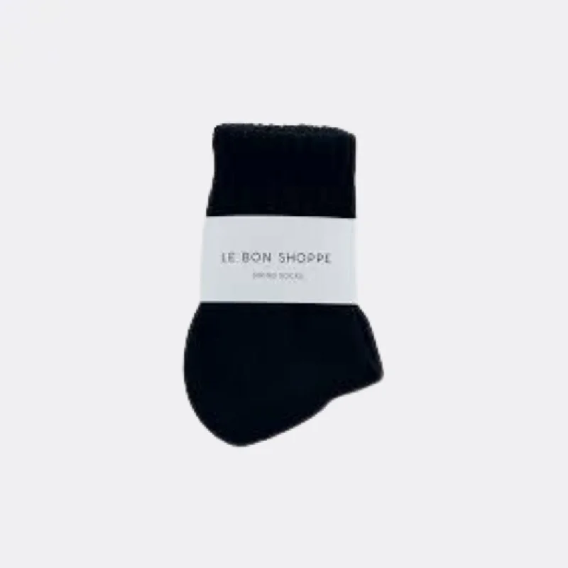 Fuzzy crew socks for relaxation-Swing Socks (Black)