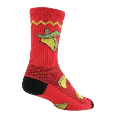 Minimalist gray crew socks for casual-Taco Tuesday Socks