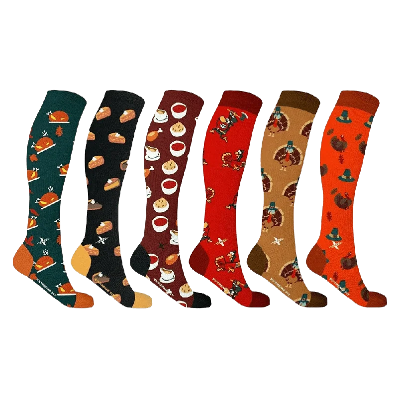 Socks (300 Long-Tail Keywords)Thanksgiving Compression Socks (6-Pairs)