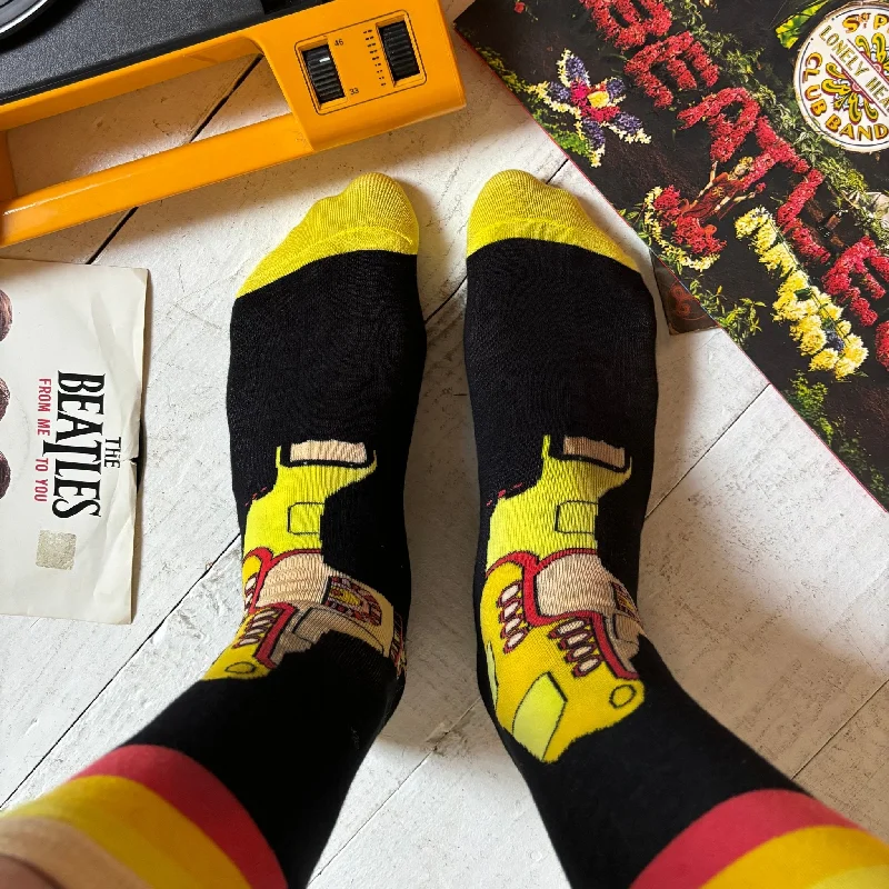 Custom design socks for teams-The Beatles Yellow Submarine Socks