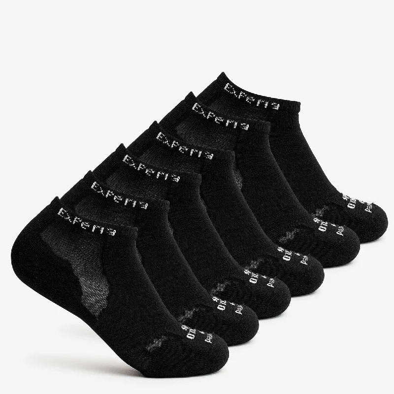 Large compression ankle socks for travel-Thorlo Experia TECHFIT Light Cushion Low-Cut 6-Pack Socks