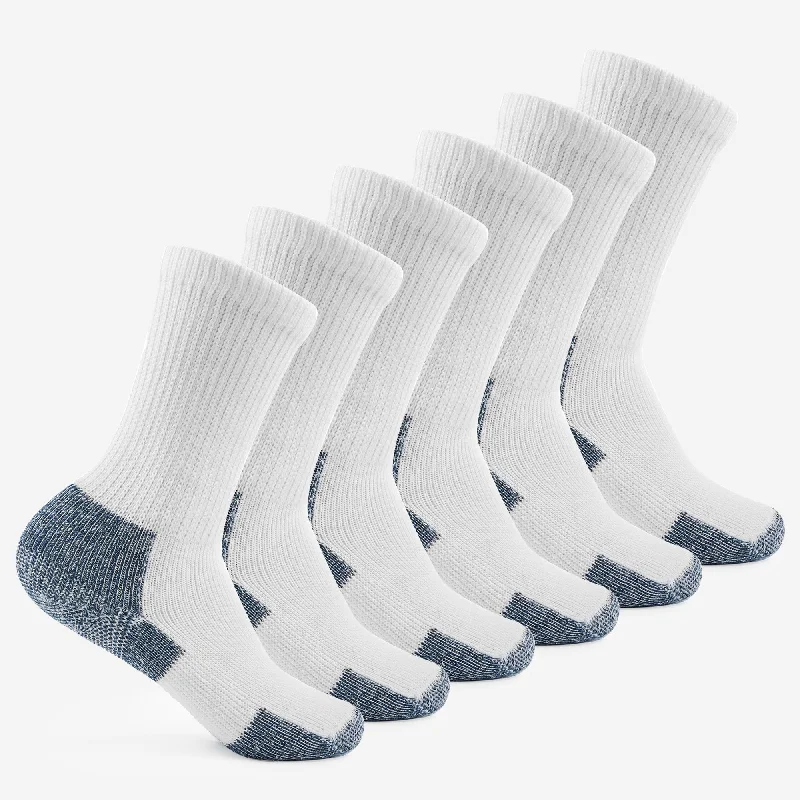 Luxury cashmere ankle socks for class-Thorlo Maximum Cushion Crew Running 6-Pack Socks