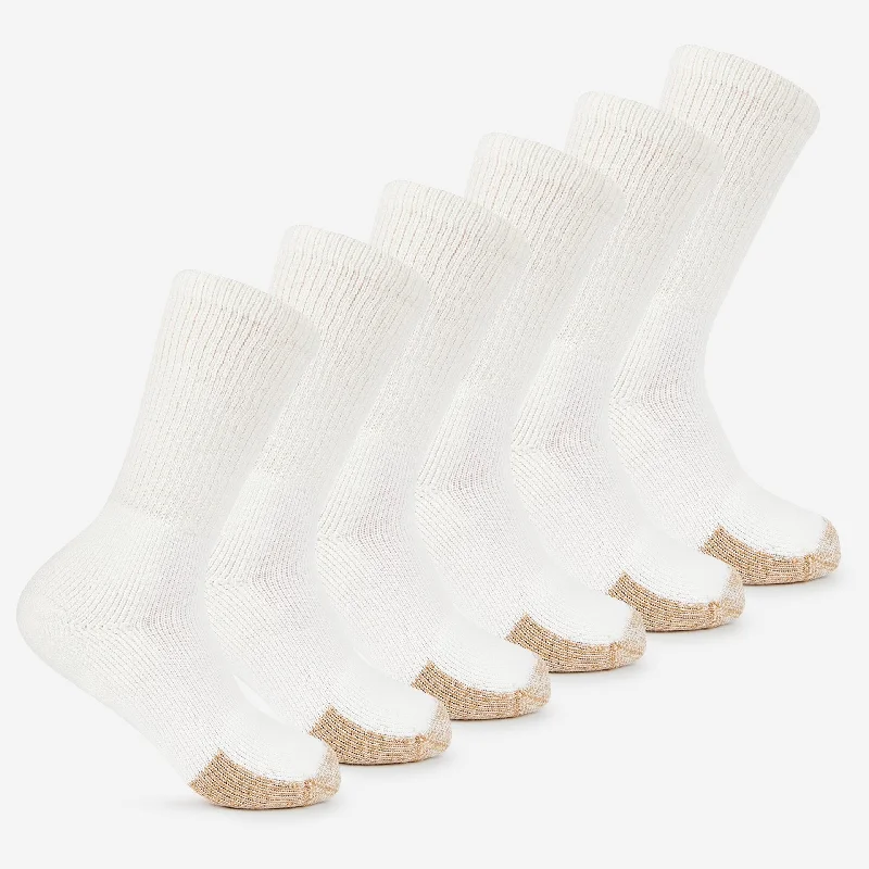 Vintage striped crew socks for classic-Thorlo Tennis Maximum Cushion Crew 6-Pack Socks