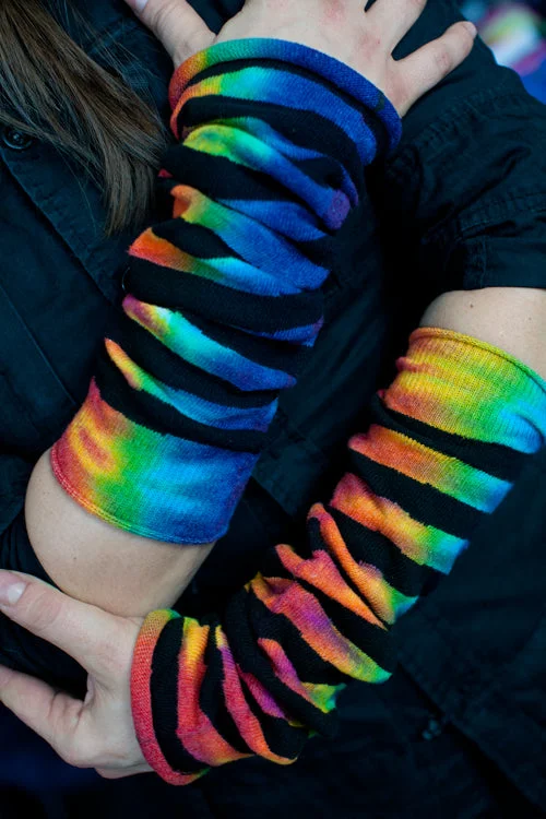 Thin dress socks for suits-Tie Dye M Sleeves