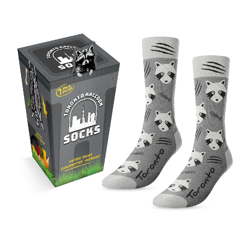 Thick thermal wool socks for snow-Toronto "Trash Panda" Socks