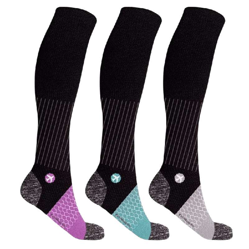 Small striped crew socks for toddlers-Travel Socks (3-Pairs)