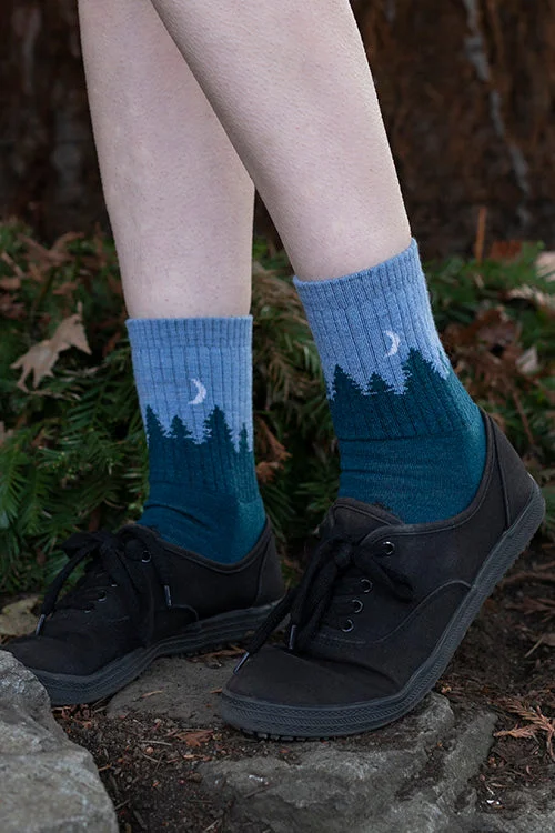 Long athletic socks for basketball-Treeline Micro Crew