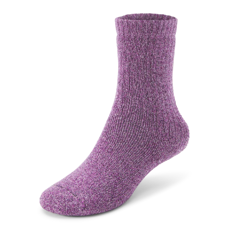 Large wool socks for warmth-Trino® Cozy Crew - Calm Acai