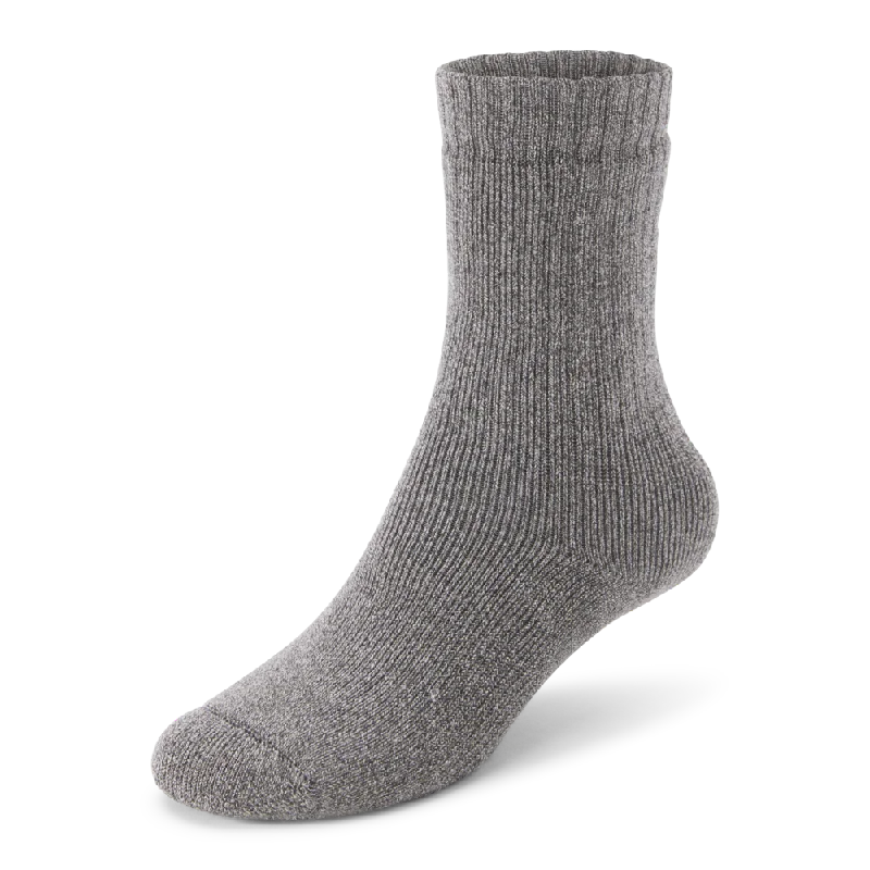 Contemporary crew socks for men-Trino® Cozy Crew - Stormy Grey